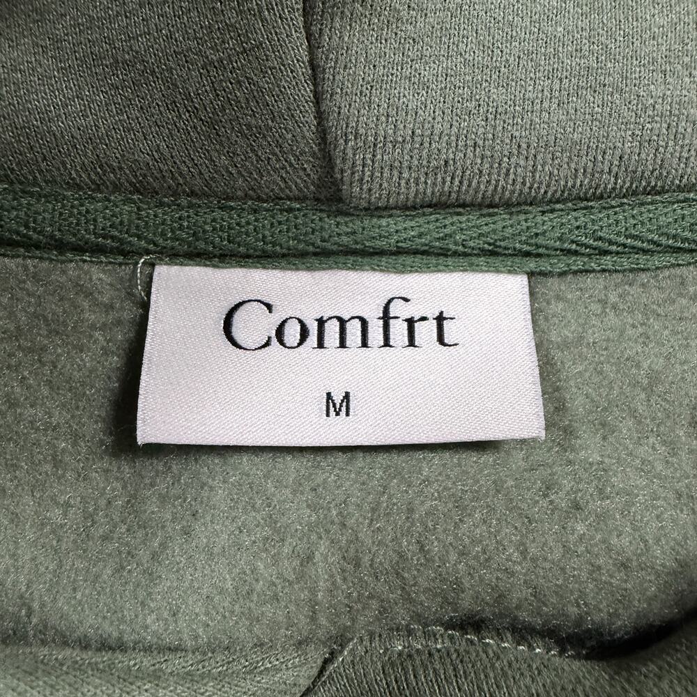 Comfrt Hoodie Adult Unisex Medium Green Pullover Oversized Soft - Picture 7 of 11